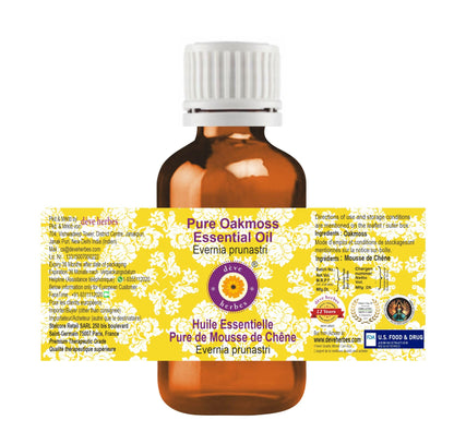 Deve Herbes Pure Oakmoss Essential Oil (Evernia prunastri) Steam Distilled 30ml