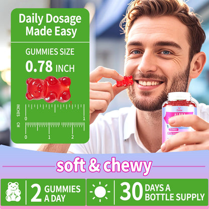 OALSE Alpha Lipoic Acid Gummies 1000mg – Sugar Free Raspberry, 60 Gummies