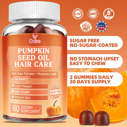 OALSE Pumpkin Seed Oil Gummies with Saw Palmetto – 3500mg per Serving, Vegan, 60 Count