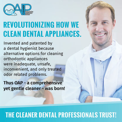 Orthodontic Cleaner by OAP Cleaner – 60-Second Foam Cleanser for Retainers, Dentures & Mouth Guards | 3 x 44.3 mL