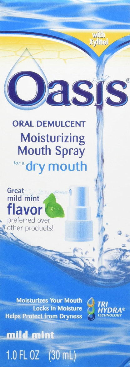 Oasis Dry Mouth Spray 1 oz - 6 Pack | Mild Mint Relief