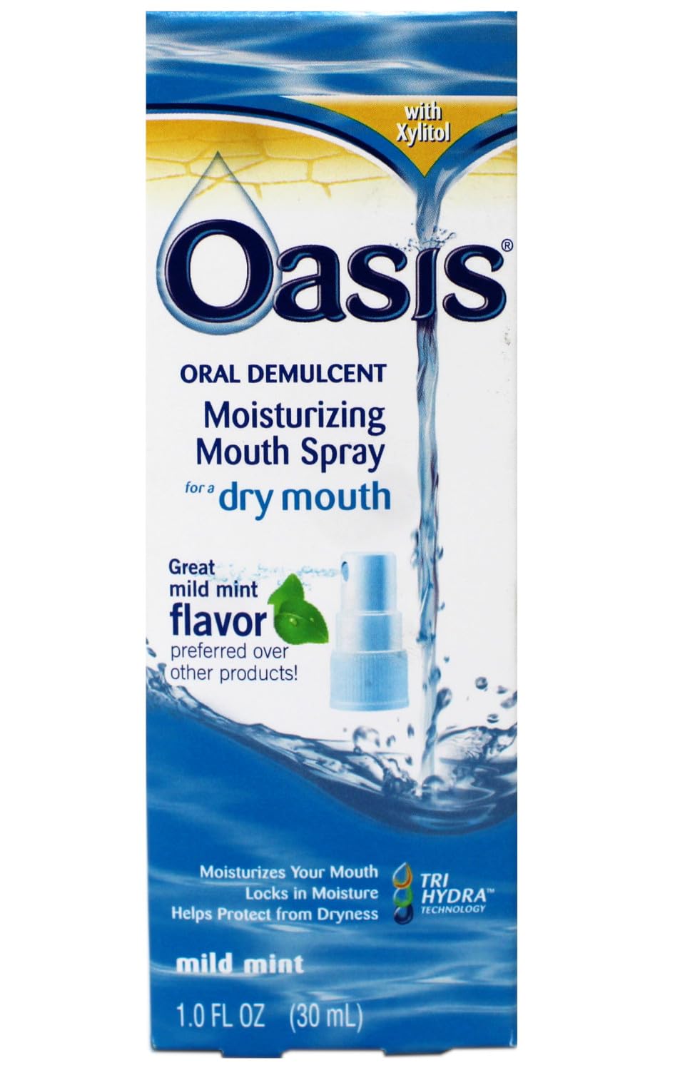 Oasis Moisturizing Mouth Spray – Dry Mouth Relief, Mild Mint, 1 fl oz (2 Pack)
