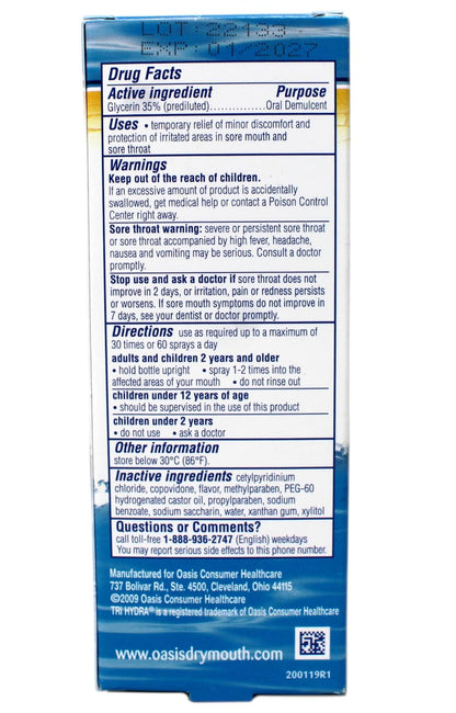 Oasis Moisturizing Mouth Spray – Dry Mouth Relief, Mild Mint, 1 fl oz (2 Pack)