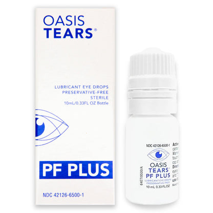 Oasis Tears OT6500 PF Plus Preservative-Free Lubricant Eye Drops – 0.34 fl oz