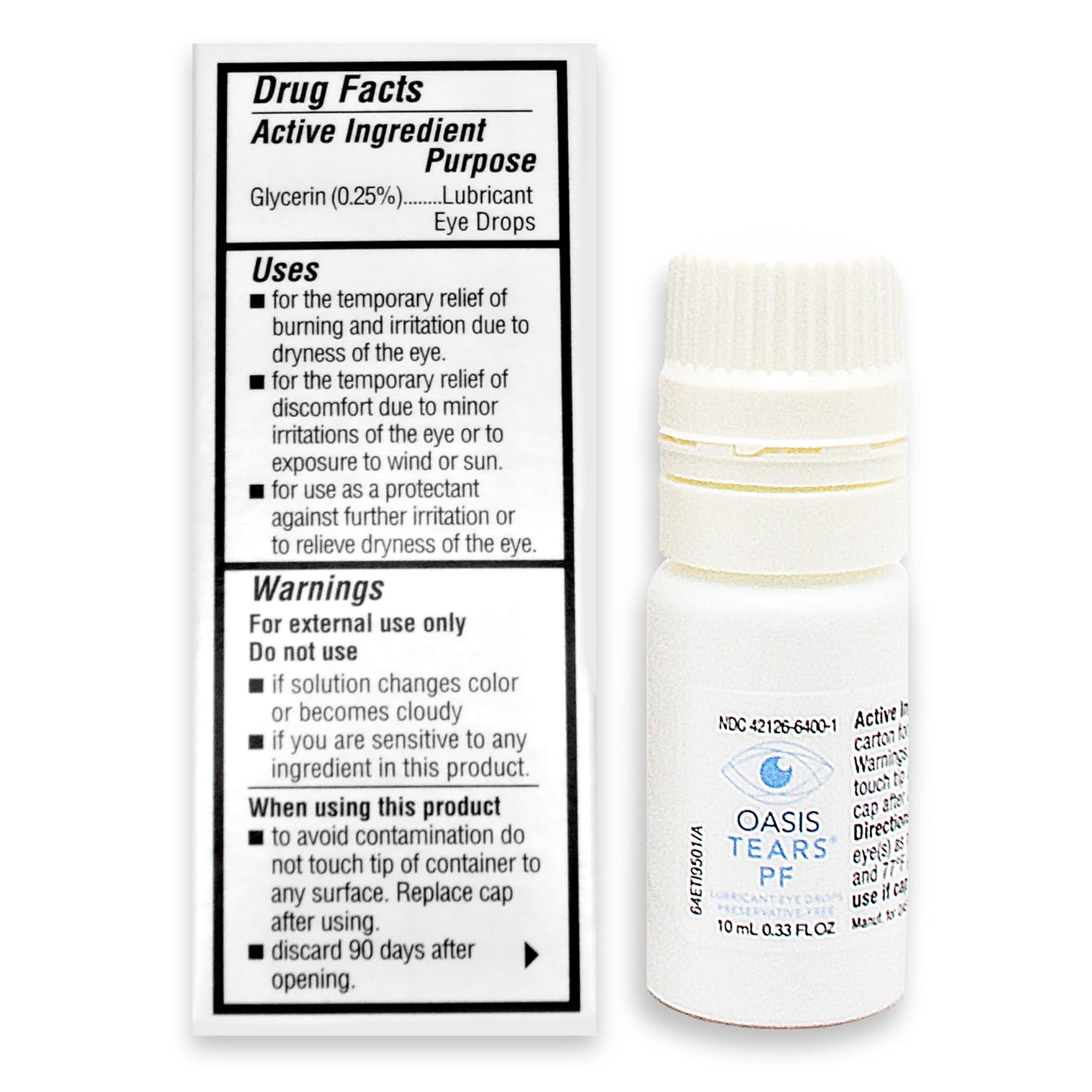 Oasis Tears OT6400 PF Preservative-Free Eye Drops | Dry Eye Relief, 0.34 fl oz