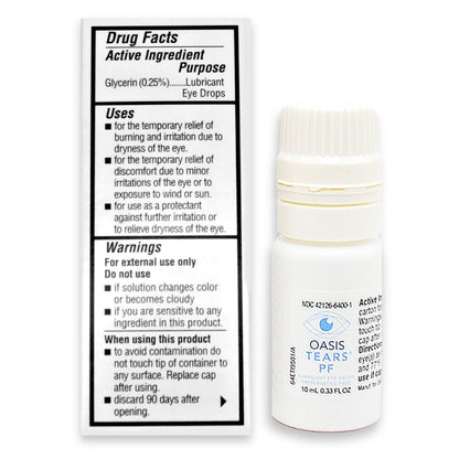 Oasis Tears OT6400 PF Preservative-Free Eye Drops | Dry Eye Relief, 0.34 fl oz