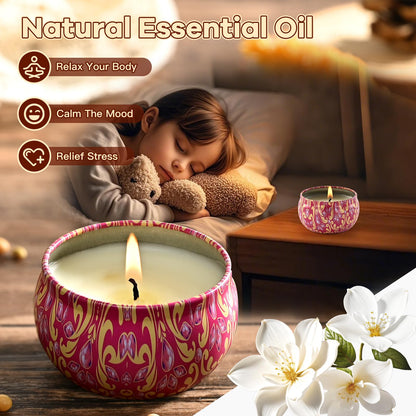 Obisesio 12-Pack Scented Soy Candles | Aromatherapy Gift