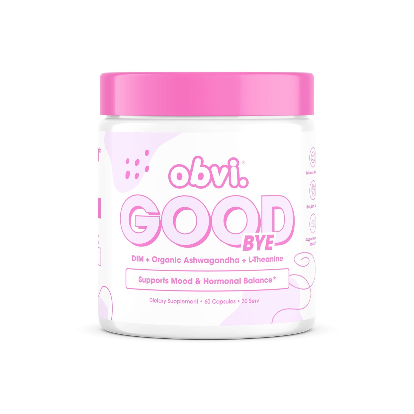 Obvi Goodbye - Stress Relief with Collagen Types I-V-X, Ashwagandha & L-Theanine