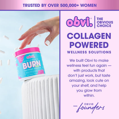 Obvi Multi Collagen Burn Fast | Hydrolyzed Collagen Peptides Types I, II, III, V, X | Keto & Gluten Free | 30 Servings