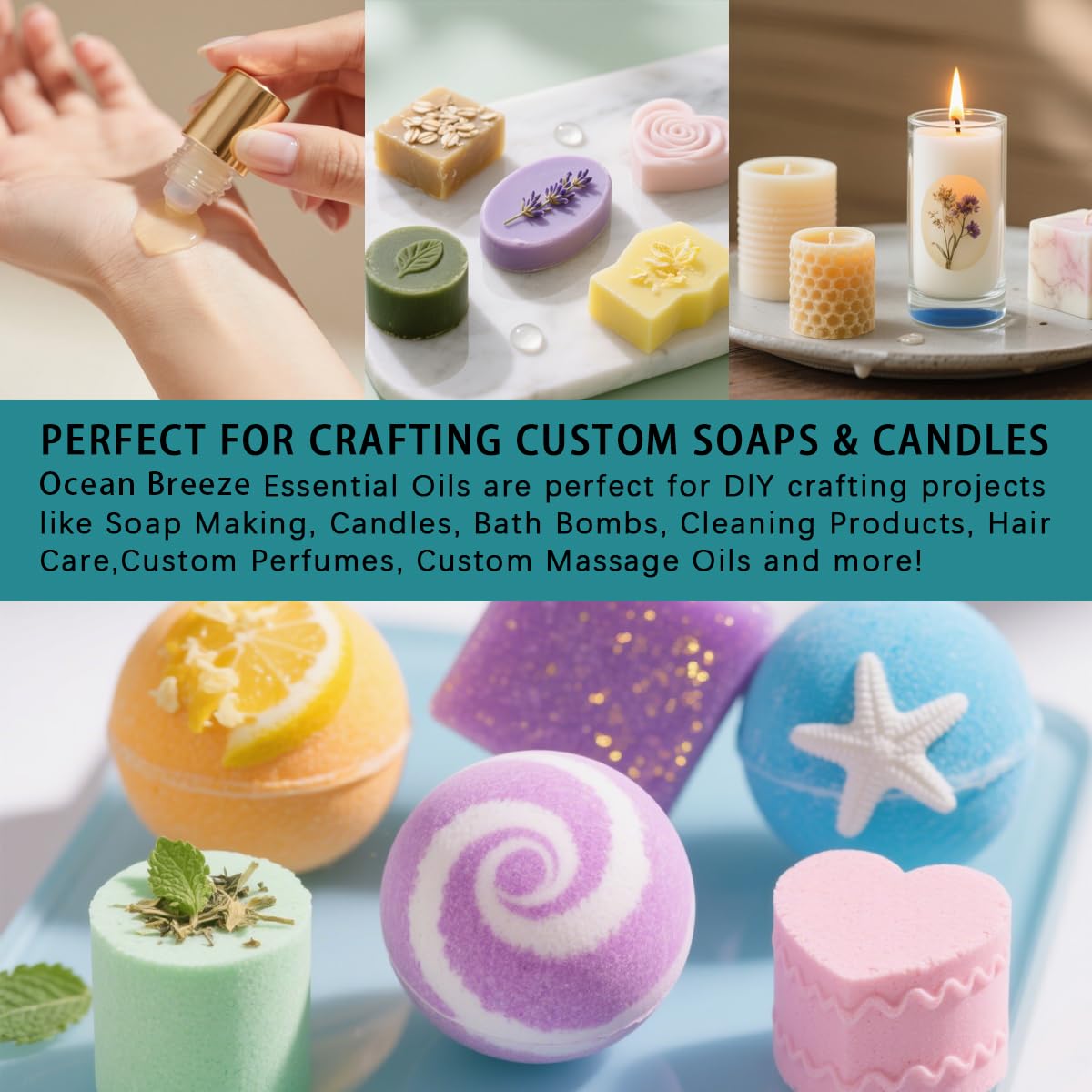 Ocean Breeze Fragrance Oil - 4oz (120ml) for Diffusers, Candles & DIY