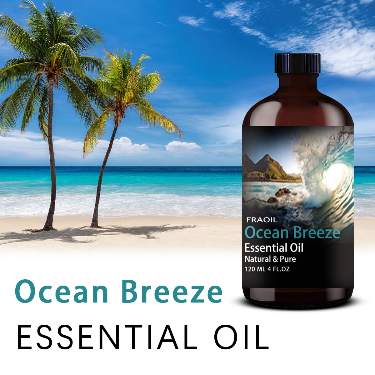 Ocean Breeze Fragrance Oil - 4oz (120ml) for Diffusers, Candles & DIY