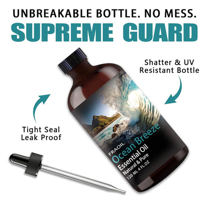 Ocean Breeze Fragrance Oil - 4oz (120ml) for Diffusers, Candles & DIY
