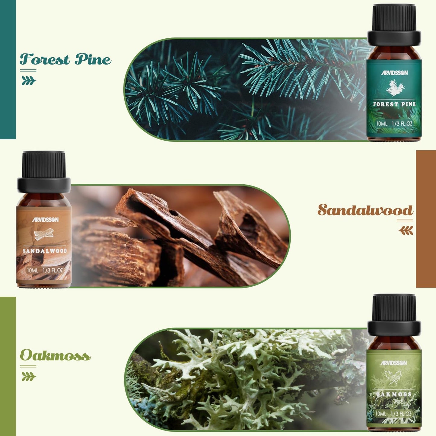 Nature Essential Oils Set | ARVIDSSON Natural Fragrance Oils for Candle Making