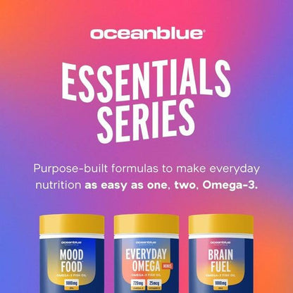 Oceanblue Omega-3 for Women | Burpless Mini Softgels with Vitamin D3 | Orange Flavor (60 Count Minicap)