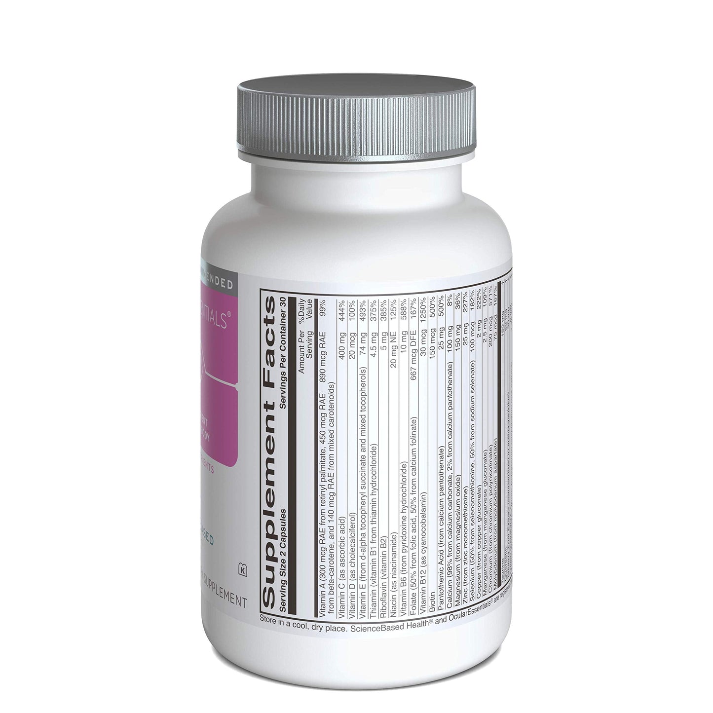 OcularEssentials Daily Multivitamin for Eye Health – 60 Capsules | Lutein, Zeaxanthin & Antioxidants