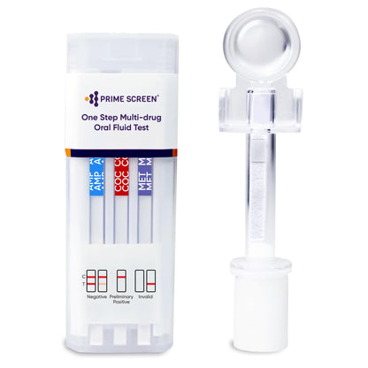 Prime Screen 1 Pack 6-Panel Saliva Drug Test Kit (AMP, COC, MET, OPI, PCP, THC) – Employment & Insurance Testing – ODOA-166