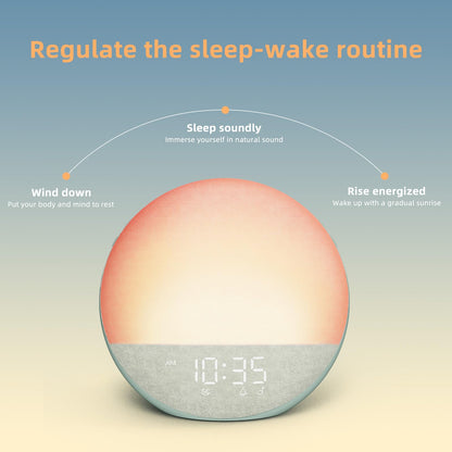 Odokee Sunrise Alarm Clock White Noise Machine – Sage Green | Natural Wake Light & Bluetooth Speaker