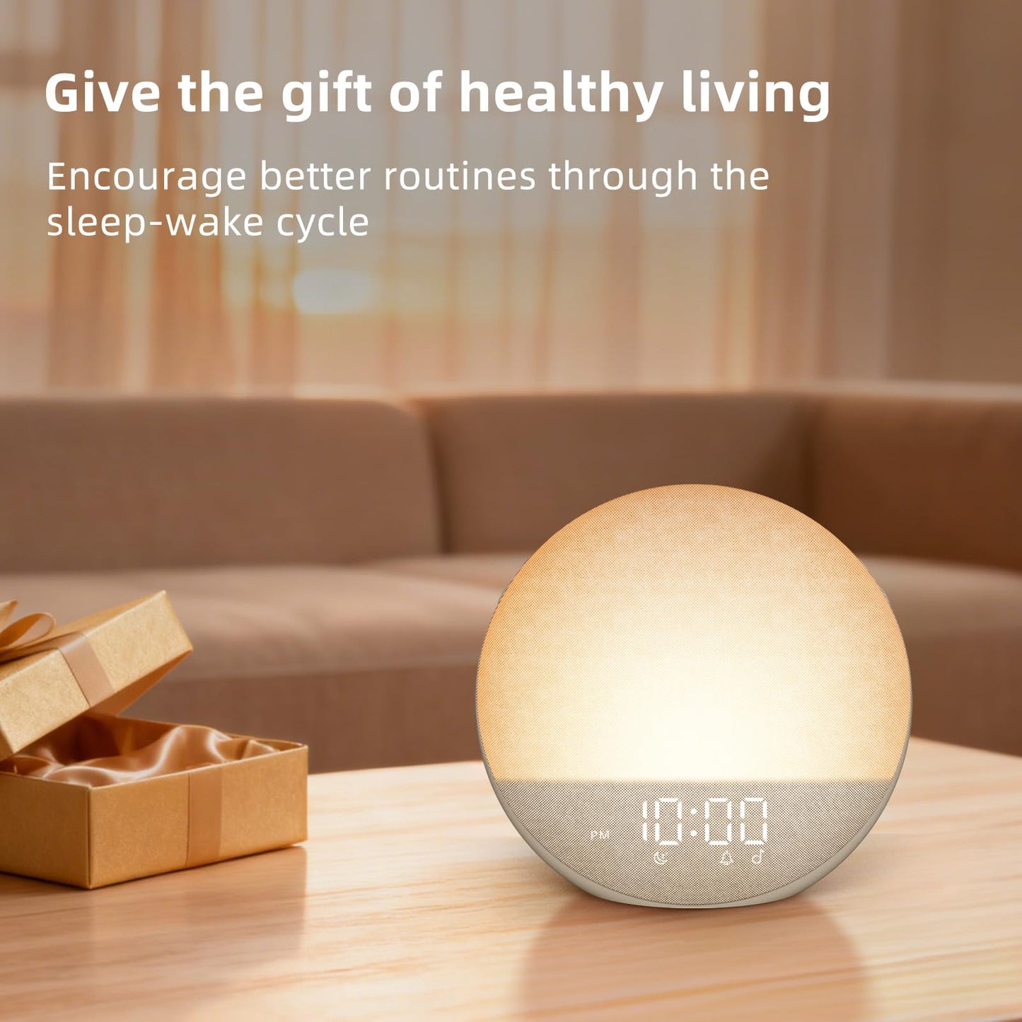 Odokee Sunrise Alarm Clock with White Noise – Natural Wake-Up Light & Bluetooth Speaker