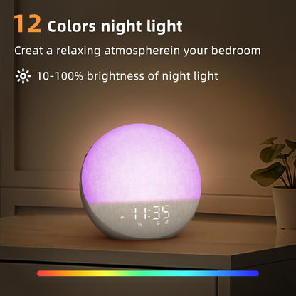 Odokee Sunrise Alarm Clock – Natural Wake Up Light, Bluetooth Speaker & 25 Sleep Sounds