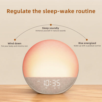 Odokee Sunrise Alarm Clock with White Noise – Natural Wake-Up Light & Bluetooth Speaker