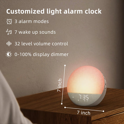 Odokee Sunrise Alarm Clock – Natural Wake Up Light, Bluetooth Speaker & 25 Sleep Sounds