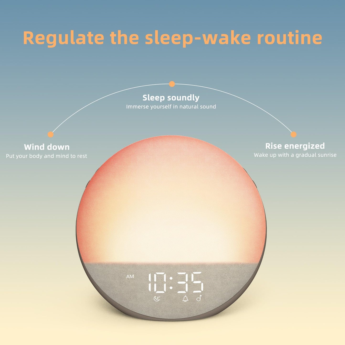 Odokee Sunrise Alarm Clock – Natural Wake Up Light, Bluetooth Speaker & 25 Sleep Sounds