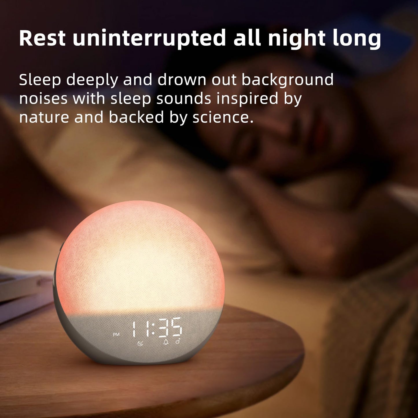 Odokee Sunrise Alarm Clock – Natural Wake Up Light, Bluetooth Speaker & 25 Sleep Sounds