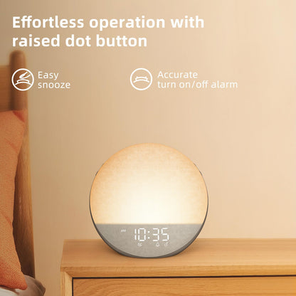 Odokee Sunrise Alarm Clock – Natural Wake Up Light, Bluetooth Speaker & 25 Sleep Sounds