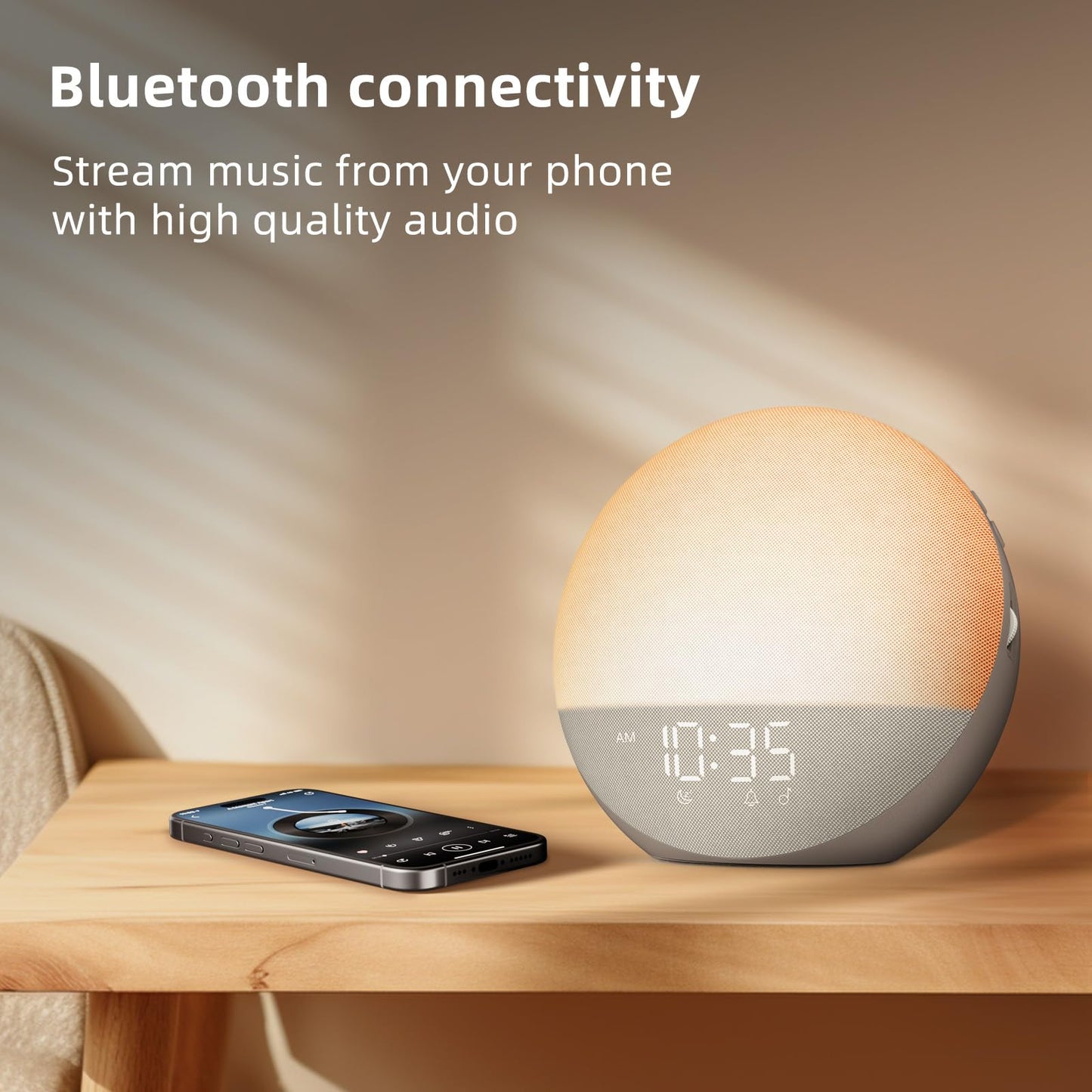 Odokee Sunrise Alarm Clock – Natural Wake Up Light, Bluetooth Speaker & 25 Sleep Sounds