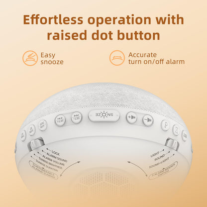 Odokee Sunrise Alarm Clock with White Noise Machine – Natural Wake Up Light, Bluetooth Speaker, 25 Sleep Sounds (Frost White)