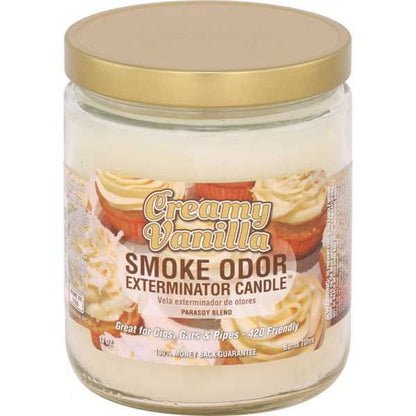 Odor Exterminator Candle Creamy Vanilla 13oz by Smokers Candle