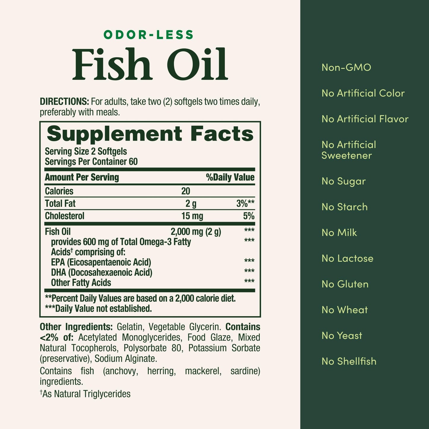Nature's Bounty Fish Oil - Heart Health Support, 300 mg Omega-3, 120 Softgels