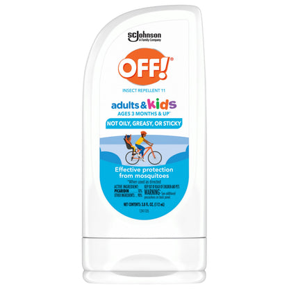 OFF! Insect Repellent Lotion for Adults & Kids – Fragrance-Free, Picaridin, 3.8 oz