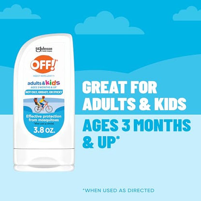 OFF! Insect Repellent Lotion for Adults & Kids – Fragrance-Free, Picaridin, 3.8 oz