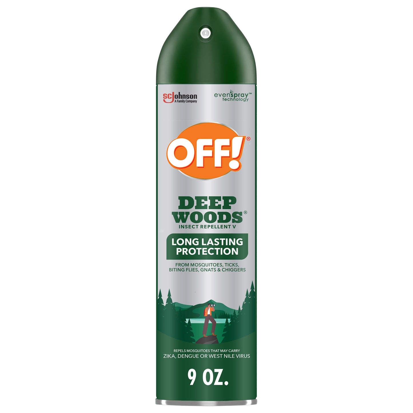 OFF! Deep Woods Insect Repellent Aerosol — Long-Lasting Mosquito, Tick & Insect Protection, 9 oz