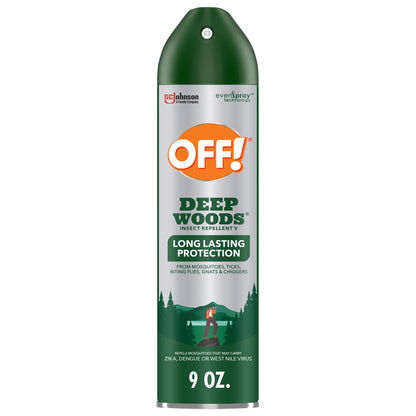 OFF! Deep Woods Insect Repellent Aerosol — Long-Lasting Mosquito, Tick & Insect Protection, 9 oz