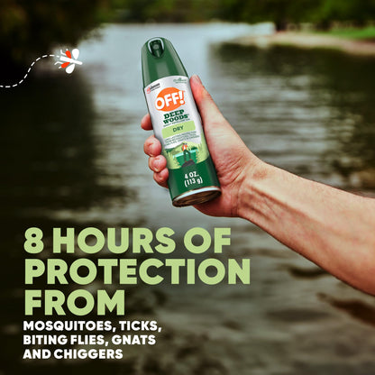 OFF! Deep Woods Insect Repellent Aerosol — Dry, Non-Greasy 25% DEET, 4 oz, 4 Count