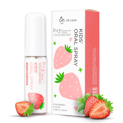 oh care Mouth Spray for Kids – Strawberry, Fluoride Free, Cavity Protection | Ages 0-12