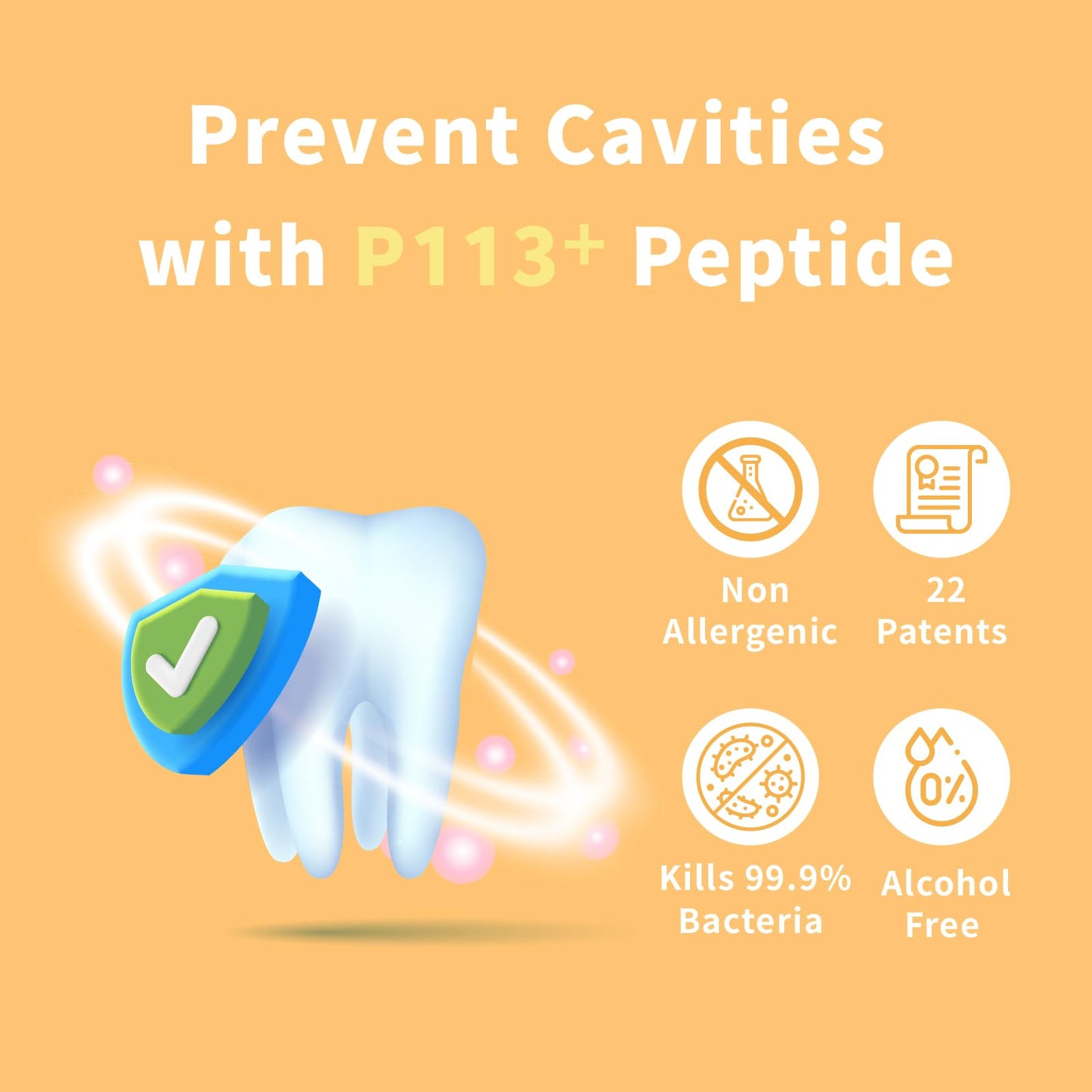 OH CARE Kids Mouth Spray – Fluoride Free Oral Care with P113+ Antibacterial Peptide (Citrus)