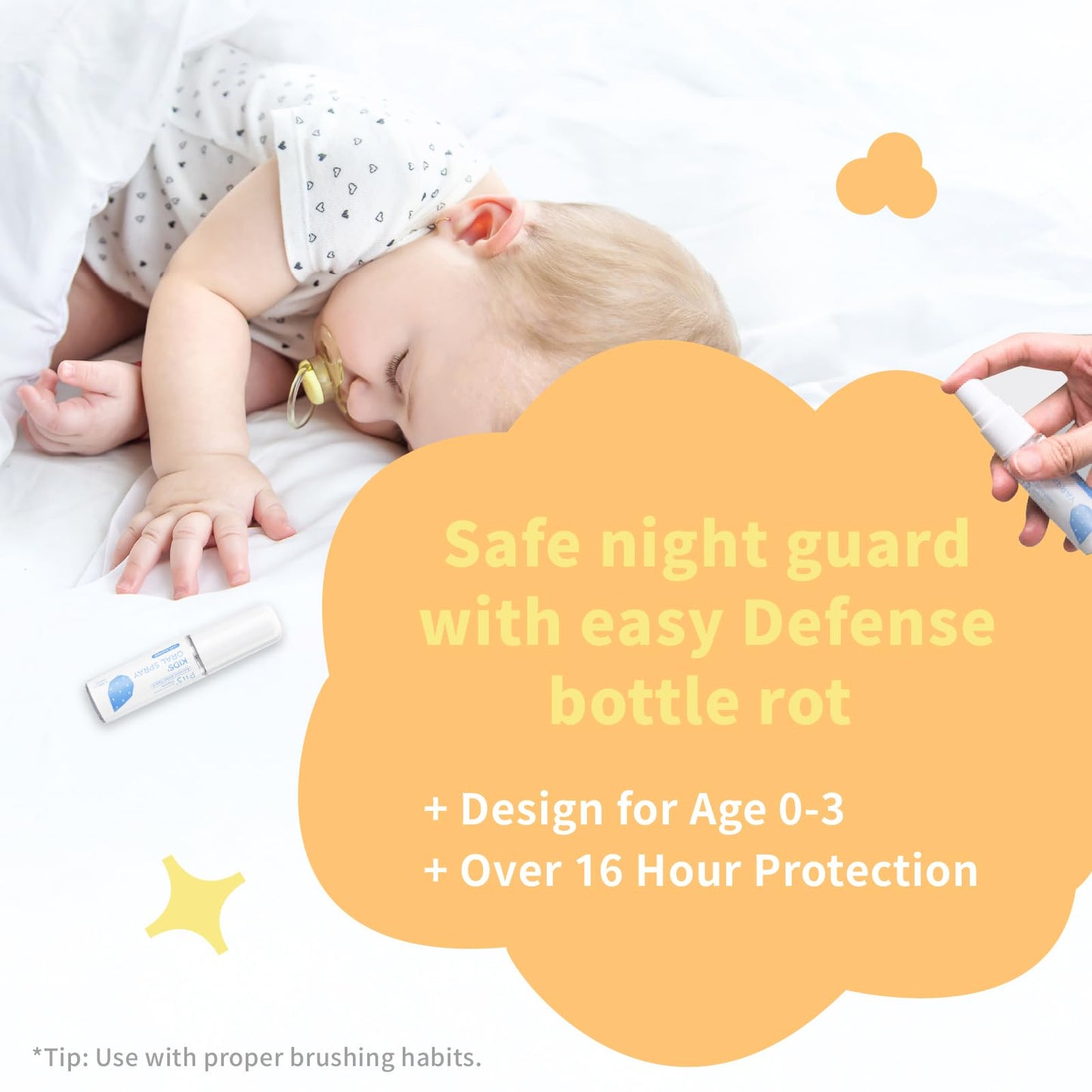OH CARE Kids Mouth Spray – Fluoride Free Oral Care with P113+ Antibacterial Peptide (Citrus)
