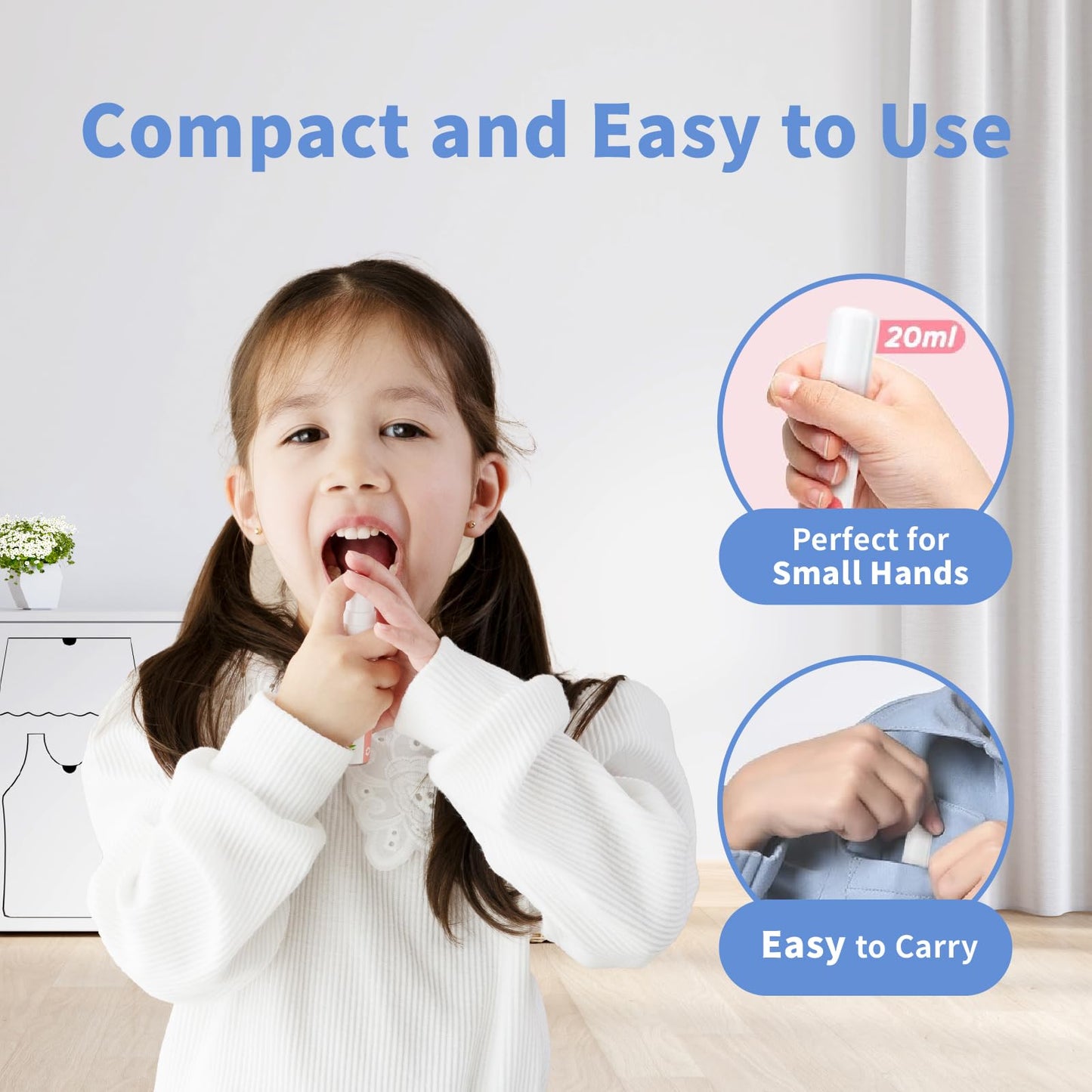 Oh Care Mouth Spray for Kids – Fluoride Free, P113+ Antibacterial (Blueberry)