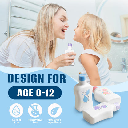 oh care Kids Mouthwash – Fluoride-Free, Alcohol-Free, P113+ Antimicrobial, Grape Flavor, 11.08 fl oz