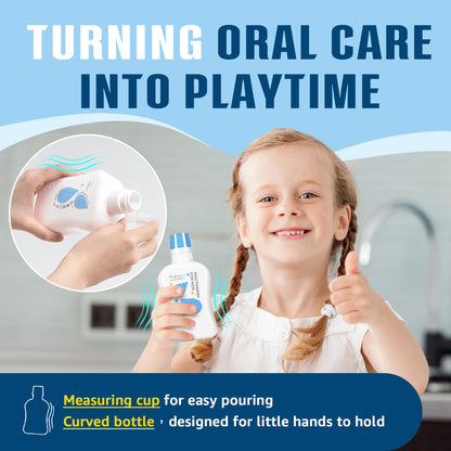 oh care Kids Mouthwash – Fluoride-Free, Alcohol-Free, P113+ Antimicrobial, Grape Flavor, 11.08 fl oz