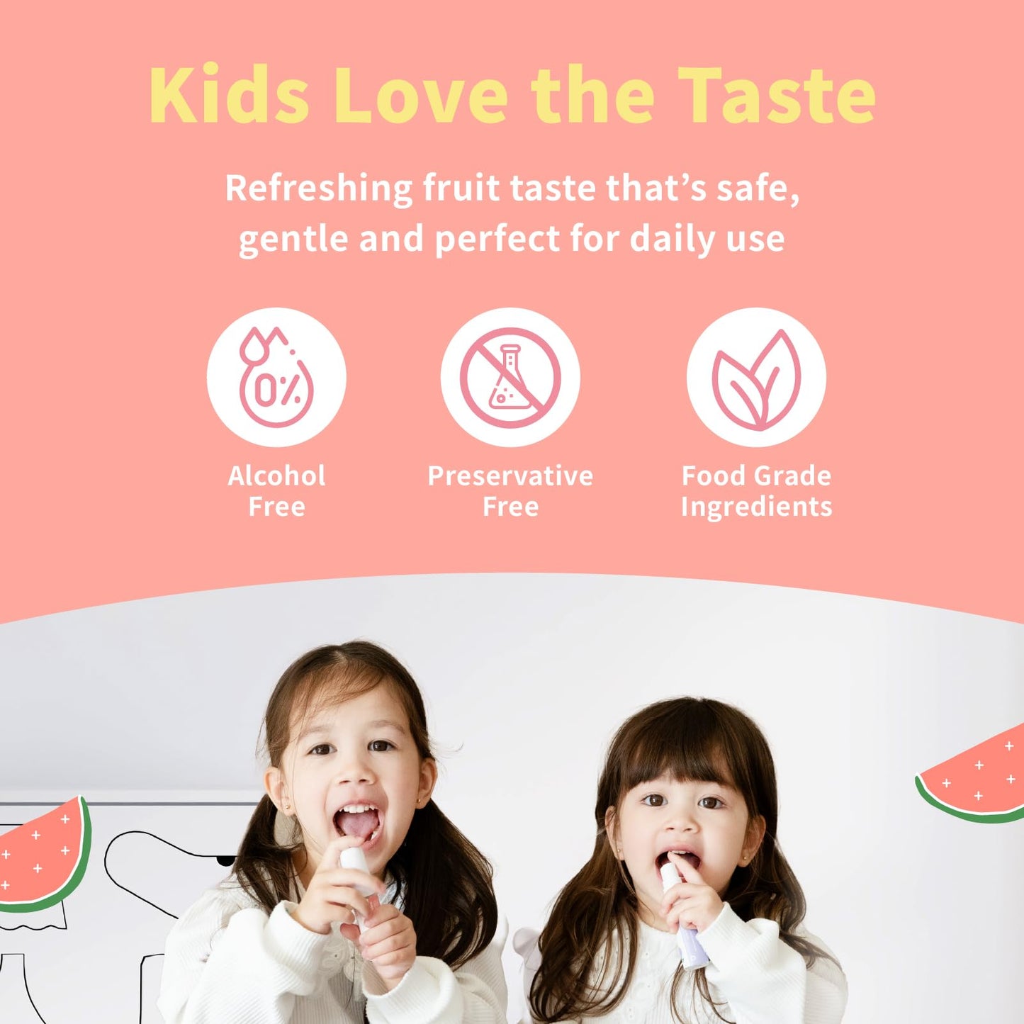 oh care Mouth Spray for Kids – Fluoride-Free Cavity Protection (Watermelon) | P113+ Antibacterial Peptide