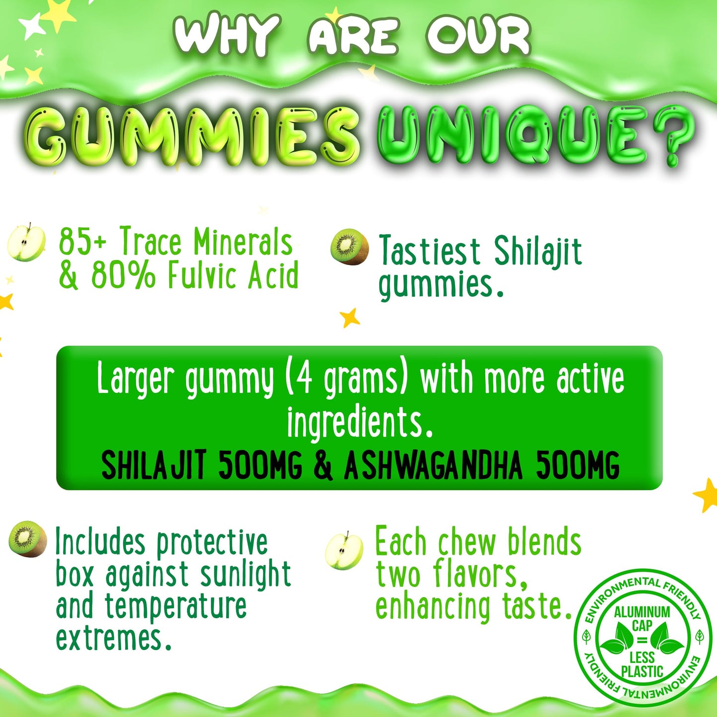 OH MY CHEWY Himalayan Shilajit Gummies - High Potency Gold-Grade Resin | Energy & Immune Support
