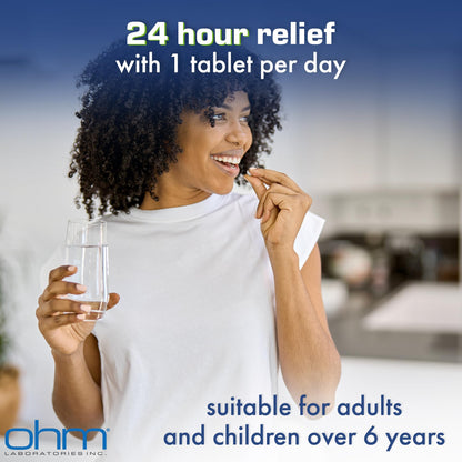 Ohm Allergy Pills Loratadine 10 mg – 24-Hour Non-Drowsy Allergy Relief (100 Count)