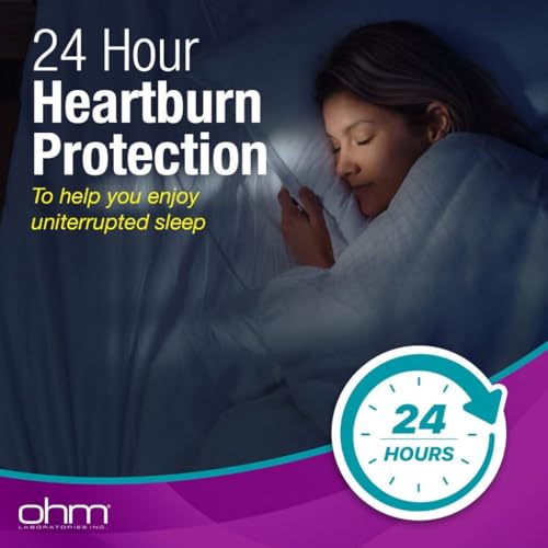 Ohm Omeprazole 20mg Delayed-Release Tablets | 84-Count, 12 Weeks of Heartburn Support
