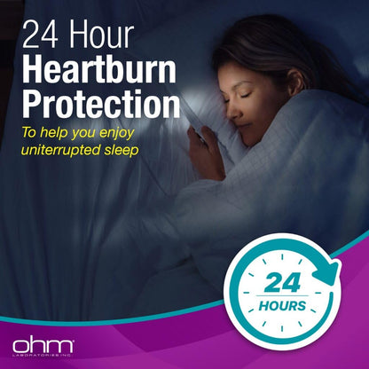 Ohm Omeprazole 20mg Delayed-Release Tablets | 84-Count, 12 Weeks of Heartburn Support