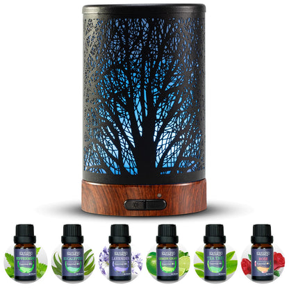 Oil Diffuser with Essential Oils Set – 150ml, 7-Color Night Light, Auto Shut-Off