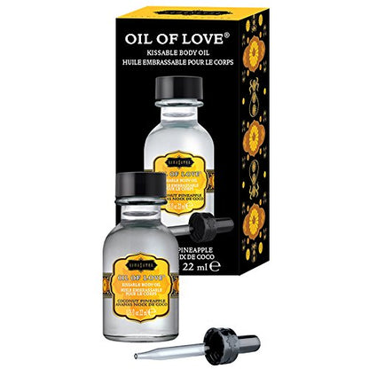 Kama Sutra Oil of Love Coconut Pineapple – Kissable Warming Foreplay Oil (0.75 fl oz)